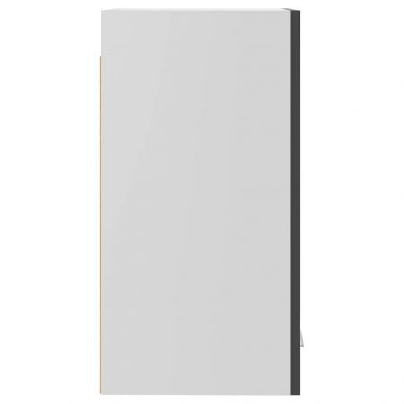 Hanging Cabinet High Gloss Grey 29.5x31x60 cm Chipboard