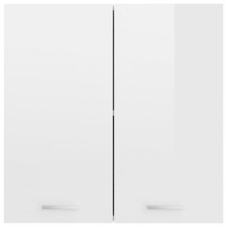 Hanging Cabinet High Gloss White 60x31x60 cm Chipboard