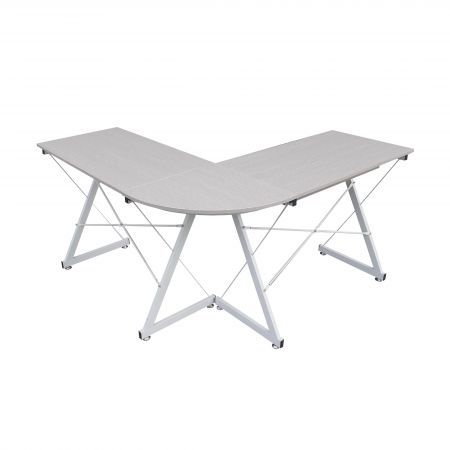 Alexandra Light Grey L-shape computer desk