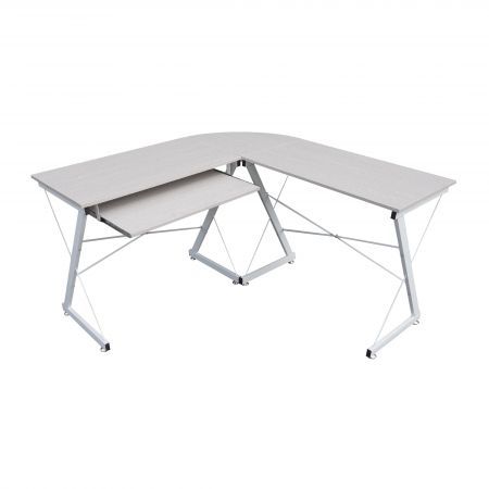 Alexandra Light Grey L-shape computer desk