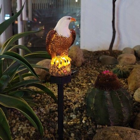 Eagle Statue Garden Solar Pile Light Resin Solar Light Outdoor Decoration Lighting Eagle and Pile Solar