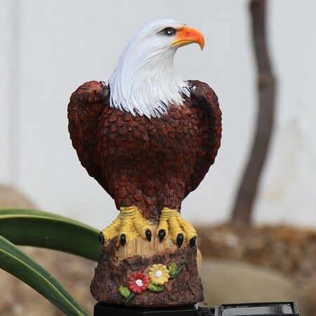 Eagle Statue Garden Solar Pile Light Resin Solar Light Outdoor Decoration Lighting Eagle and Pile Solar