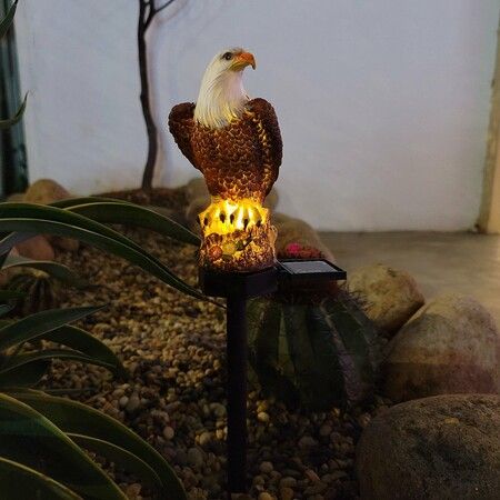 Eagle Statue Garden Solar Pile Light Resin Solar Light Outdoor Decoration Lighting Eagle and Pile Solar