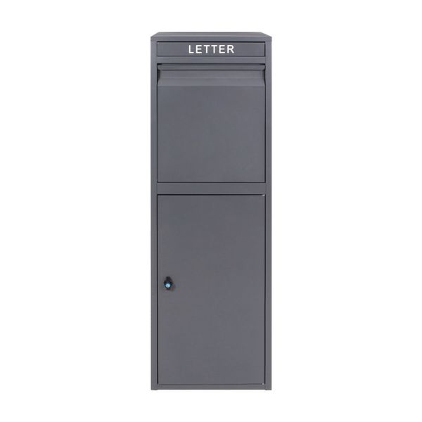 Letterbox Freestanding Weatherproof Parcel Mailbox Delivery Postbox Drop Box