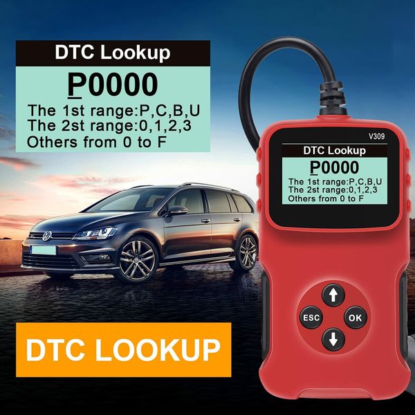 Car OBD2 Scanner Code Reader Car Engine Fault Code Reader Car Diagnostic Scan Tool for All OBD II Protocol Cars Since 1996