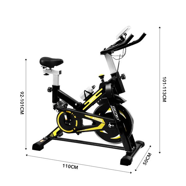 Black and yellow spin bike sale