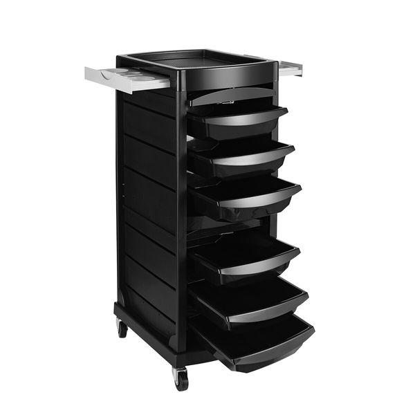 Salon Storage Trolley Tool Cart Hairdressing Furniture Rolling on Wheels 7 Tiers 6 Trays