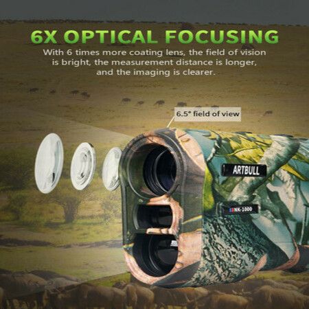 Camouflage Laser Rangefinder for Hunting Telescope Rechargeable 600M Laser Distance meter Golf range finder