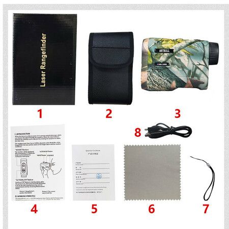 Camouflage Laser Rangefinder for Hunting Telescope Rechargeable 600M Laser Distance meter Golf range finder