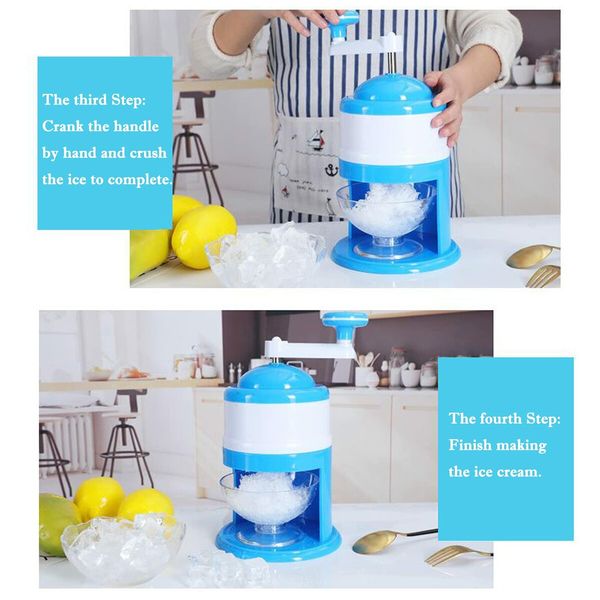 Manual Ice CrusherPortable Hand Crank Manual Ice Crusher Shaved Ice Maker