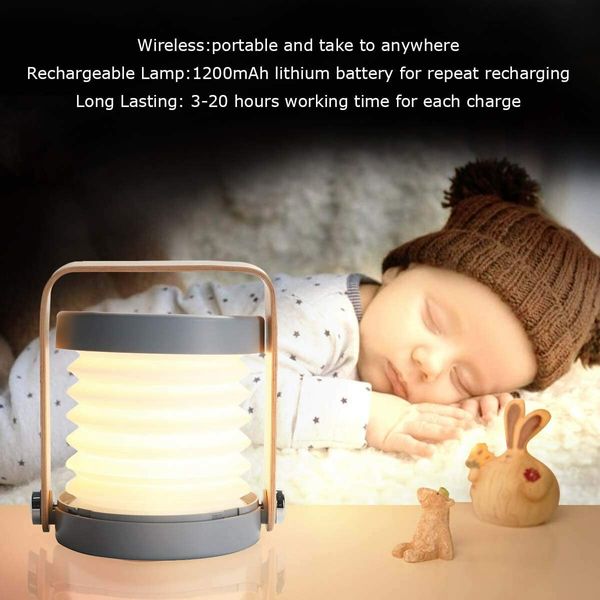 Foldable Lantern Lamp, LED Warm Light Bedside Lamp,Touch Switch Dimmable Control, For Reading/Walking/Sleeping/Gifts