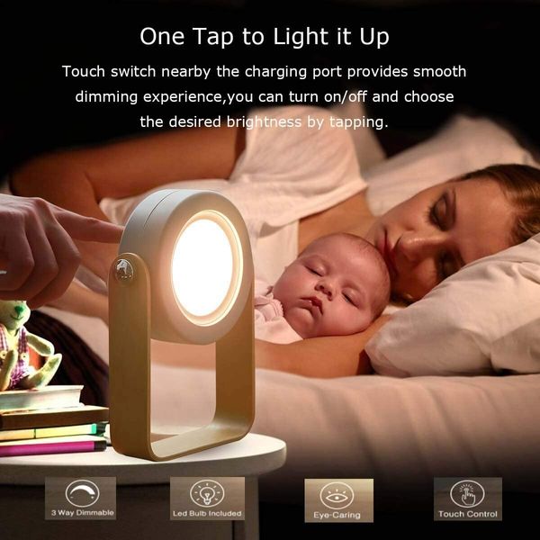 Foldable Lantern Lamp, LED Warm Light Bedside Lamp,Touch Switch Dimmable Control, For Reading/Walking/Sleeping/Gifts