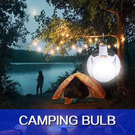 42 LED Solar Light Bulb Waterproof 90 Fold Solar Emergency Rechargeable Portable Bulb For Hiking Outdoor Activities