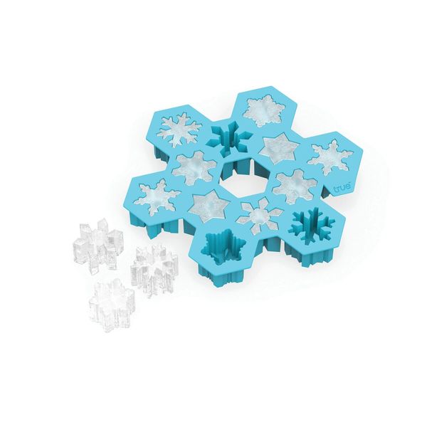 Snowflake SIlicone Ice Cube Tray, Novelty Ice Mold, Large Ice Cube Mold, Makes 12 Ice Cubes, Snow Ice Tray, Blue