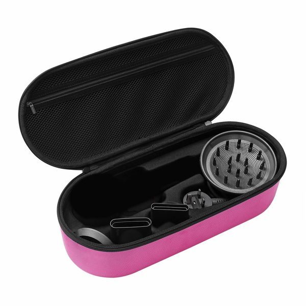 Portable EVA Travel Case For Hair Dryer Case Only - Rose Red