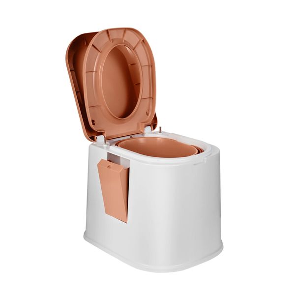 7L Camping Toilet Portable Travel Outdoor Porta Potty Detachable Inner Bucket Paper Holder Phone Storage