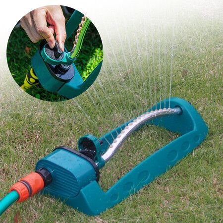 15 Holes Adjustable Alloy Watering Sprinkler Sprayer Oscillating Oscillator LAutomatic Water Sprinklers Lawn Irrigation