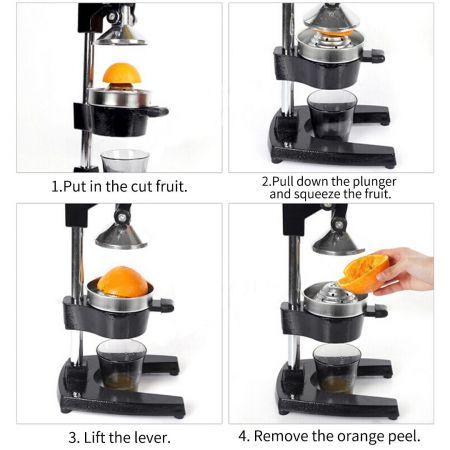 Commercial Manual Juicer Hand Press Juice Extractor Squeezer Orange Citrus Black