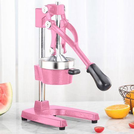 Commercial Manual Juicer Hand Press Juice Extractor Squeezer Orange Citrus Pink