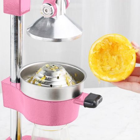 Commercial Manual Juicer Hand Press Juice Extractor Squeezer Orange Citrus Pink