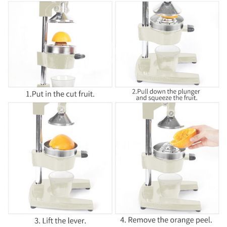 Commercial Manual Juicer Hand Press Juice Extractor Squeezer Orange Citrus White