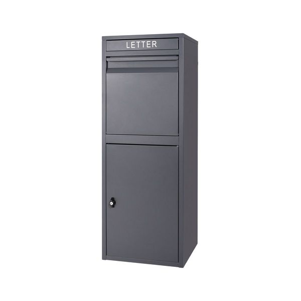 Freestanding Letterbox Weatherproof Postbox Delivery Mailbox Drop Box