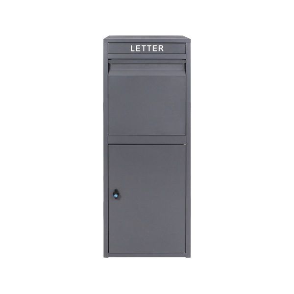 Freestanding Letterbox Weatherproof Postbox Delivery Mailbox Drop Box