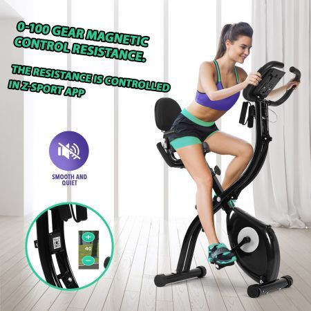 Genki Spin X-Bike Magnetic Exercise Bike Upright Recumbent Bicycle 100 Resistance Bluetooth App Heart Rate