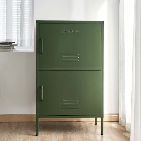 ArtissIn Buffet Sideboard Metal Cabinet - DOUBLE Green