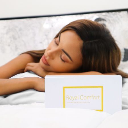 Pure Silk Pillow Case by Royal Comfort-Silver