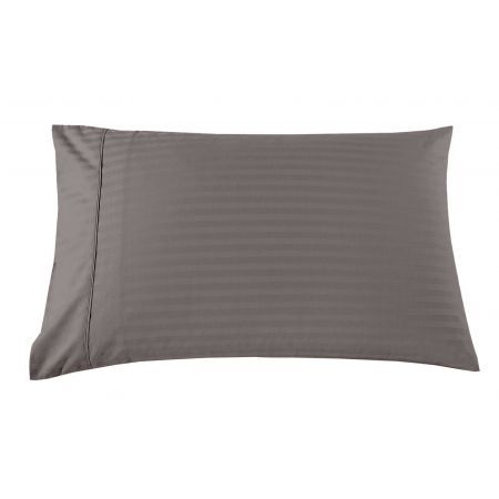 KENSINGTON 1200TC COTTON SHEET SET IN STRIPE-DOUBLE - CHARCOAL