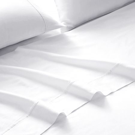 Royal Comfort 1500TC Cotton Rich Fitted 4 PC Sheet sets Queen White