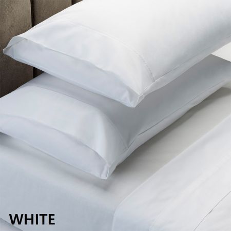 Royal Comfort 1500TC Cotton Rich Fitted 4 PC Sheet sets Queen White