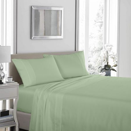 Royal Comfort - 1200TC Ultrasoft 4 Pc Sheet Set - King - Sage Green