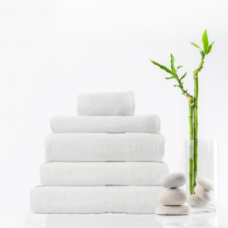 Royal Comfort Cotton Bamboo Towel 5pc Set - White