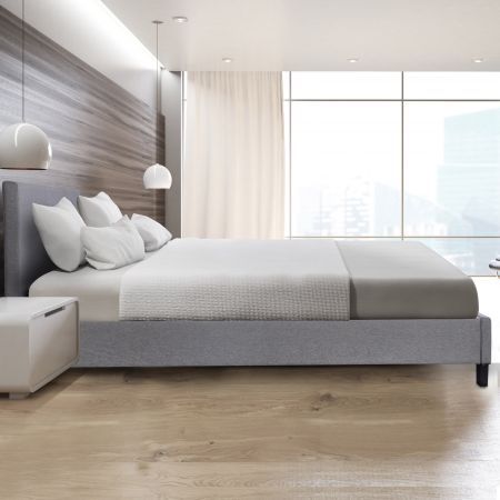 Milano Sienna Luxury Bed with Headboard (Model 2) - Grey No.28 - Double