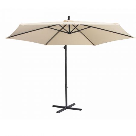 Milano Outdoor - Outdoor 3 Meter Hanging and Folding Umbrella - Beige