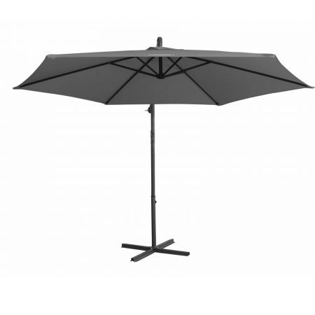 Milano Outdoor - Outdoor 3 Meter Hanging and Folding Umbrella - Charcoal