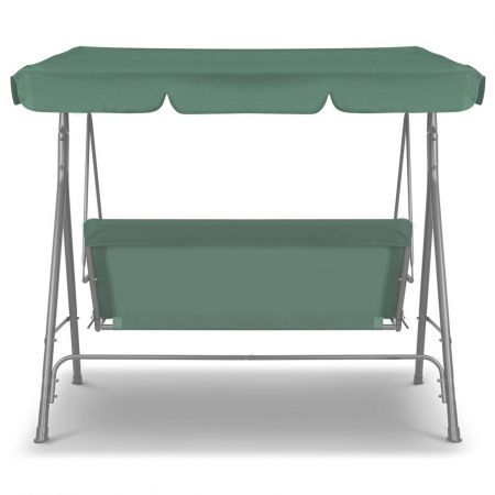 Milano Outdoor Steel Swing Chair - Dark Green (1 Box)