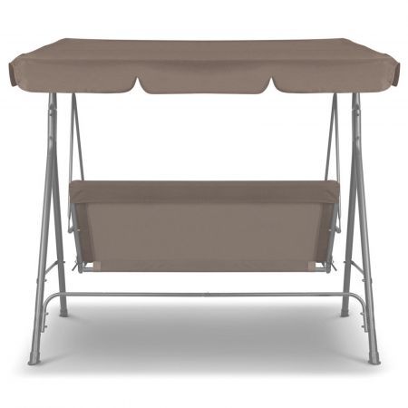 Milano Outdoor Steel Swing Chair -  Coffee (1 Box)