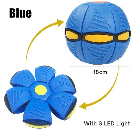 Kids Flat Throw Disc Ball Flying UFO Magic Balls With Led Light For Children's Toy Balls Boy Girl Outdoor Sports Toys Gift Color Blue