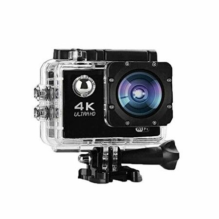 4K Ultra HD Water Resistant Sports Wi Fi Action Camera with 2 Inch Display (16MP, Black)