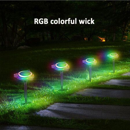 Solar RGB Underground Lamp Outdoor Lawn Courtyard Garden Colorful Lights