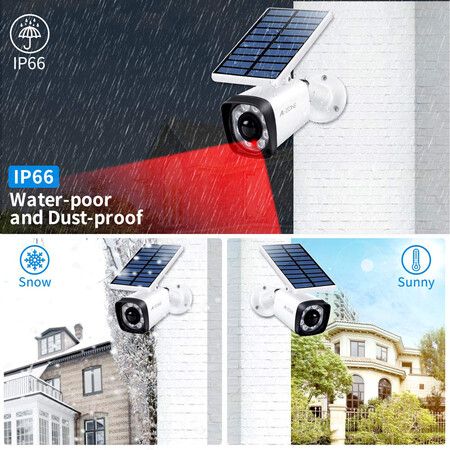 Fake Surveillance Camera Dummy Cctv Security Bullet Camera Solar Battery LED Light Sensor Outdoor