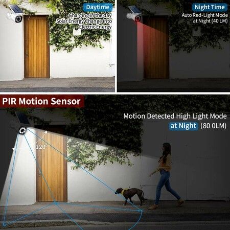 Fake Surveillance Camera Dummy Cctv Security Bullet Camera Solar Battery LED Light Sensor Outdoor