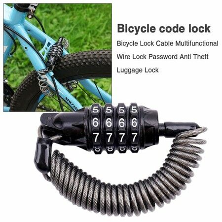 Bicycle Lock Cable Multifunctional Wire Lock Password Anti Theft Luggage Lock