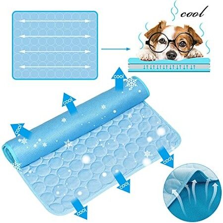 SizeXL 100x70cm Pet Cooling Mat for Dog Puppy Cat Washable Cooling Pad Under 40KG