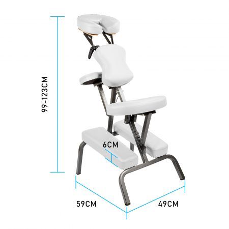 Aluminium Portable Beauty Massage Foldable Chair Table WHITE