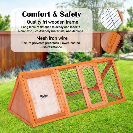 Rabbit Hutch Ester Triangular Wooden Chicken Guinea Pig Cage