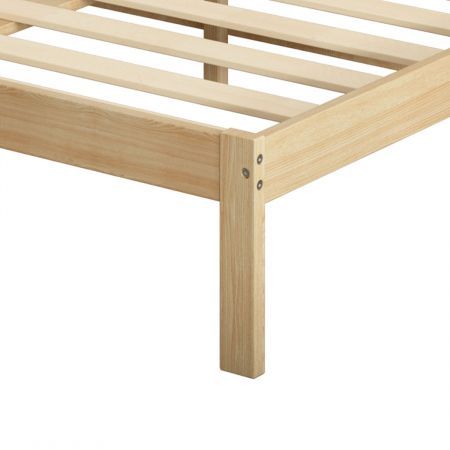 Levede Wooden Bed Frame Queen Full Size Mattress Base Timber Natural